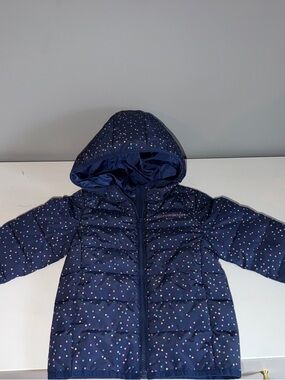 Vineyard Vines Navy Polka Dot Hooded Jacket